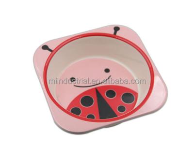 China Melamine Melamine Tableware Cartoon Bowl For Kids Ladybug Designed for sale