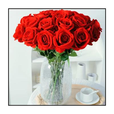 China 51cm Velvet Artificial Velvet Flower Rose Decoration Valentine's Day Wedding Hotel Home Decoration for sale