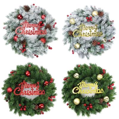 China Wholesale 17 Inch PE Christmas Wreath Artificial Christmas Decoration for sale