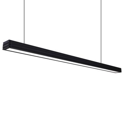 China Modern Black Linear Led Pendant Light Iron Tube Pendant Lamp Modern Linear Led Pendant Light For Dining Room Home for sale