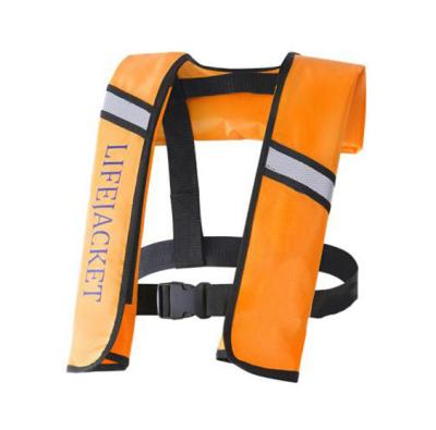 China Reflective Inflatable Vest SOLAS Manual Oxford Cloth Rescue Life Jacket Automatic Adult Life Vest For Sale for sale