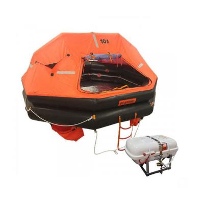 China Marine Lifesaving Equipments Throw Overboard Life Raft Throwing Inflatable Life Raft For 10 Person for sale