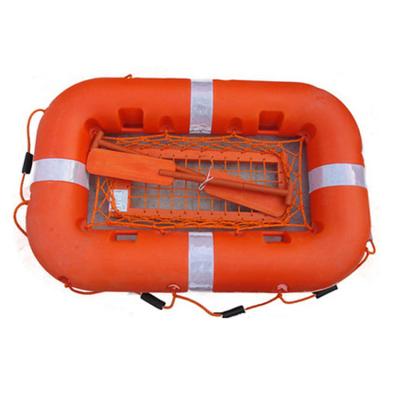 China Hot Sale Marine Life Boat Plastic Made HDPE Orange 10 Person Floating Durable Rescue Boat Life Float For Marine Safety for sale