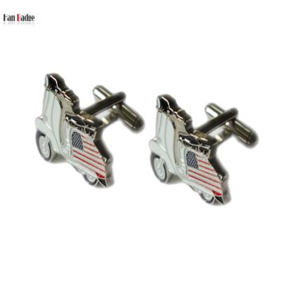 China Brass Custom USA Design Cuff Links For Men Cut To Shape Stamping Soft Enamel Cufflinks for sale