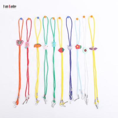 China Polyester Children's Neck Lanyard With Rubber Logo Masking Hang String Various Rubber Designs Are Available for sale