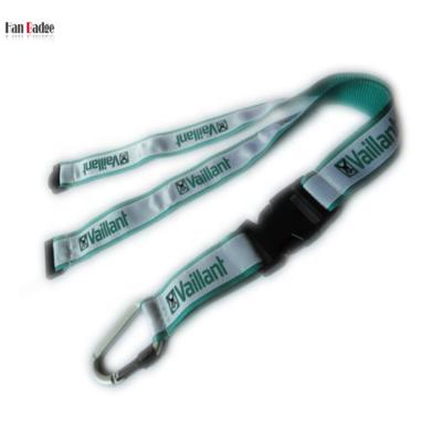 China Carabiner Lanyard Silkscreen Printing Logo Satin Promotional Custom Ribbon Gift Loose Neck Strap for sale