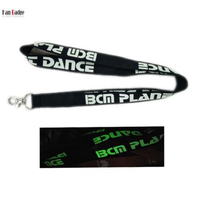 China Mobile Lanyard Gift String Silkscreen Printing Logo Polyester Promotional Detached Fluorescent Phone Neck Strap for sale