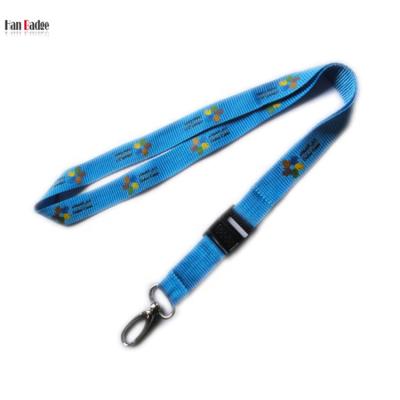 China Promotional Gift Customized Eco-Friendly Recycle PET Lanyard Breakaway Polyester Neck Strap With Custom Printing Logo for sale