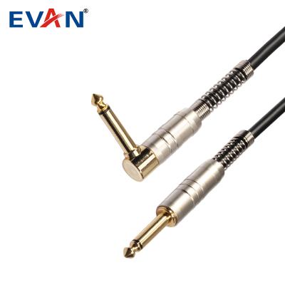 China High-effective& High Quality Durable Hot Selling 6.35mm Plug Straight To Elbow Electric Guitar Audio Cable 1M 1.5M 2M 3M 5M OEM for sale