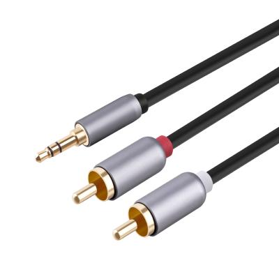 China Hot Selling Speaker 3ft 3.5mm Male To 2 RCA Audio Video Signal Cable Manufacturers Directly Customized rca Cable for sale