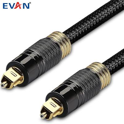 China Sufficient Speaker Supplies Gold Plated Optical Toslink Male To Toslink Toslink Audio Optical Fiber Cable for sale