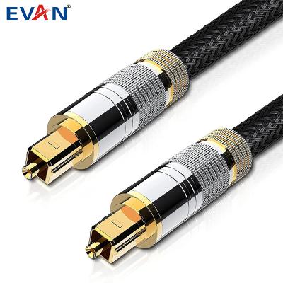 China Speaker Custom 1M TV Digital Gold Connector Toslink Audio Optical Fiber Cable for sale