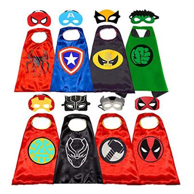 China Double-Sided Polyester Children's Superhero Cloak Cloak And Mask Superhero Costume for sale