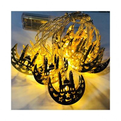 China New Modern Muslim Eid Decorative Lights String LED Stars Moon Castle Palace Lights Ramadan Lights for sale