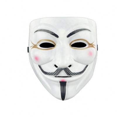 China PVC Anonymous v For Vendetta Halloween Cosplay Party Mask With Hand Painted Decoration for sale