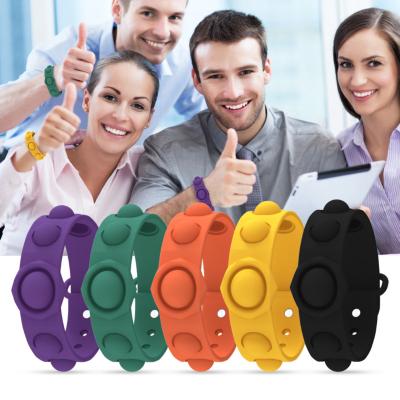 China Decompression push bubble silicone wristband stress reliever Squeeze other toy to fidget to sensory toys 25.5*3.2cm for sale