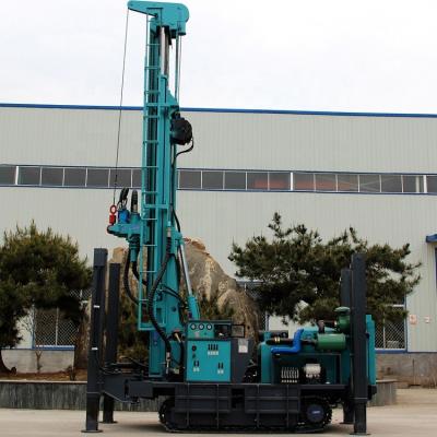 China Factory 450m depth steel crawler mobile water well 118kw water well drilling rig portable bored well machine for sale