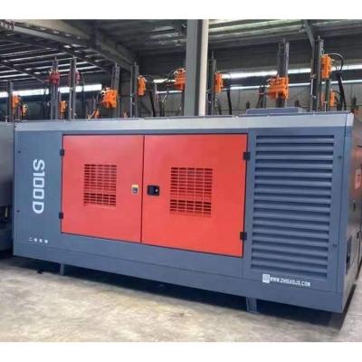 China S100D 25bar 1094cfm lubricated stationary high pressure diesel engine screw air compressor for sale