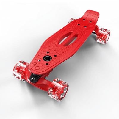 China Youth Four Wheel Single Chain Beginner PP Plastic Children's Skateboard Instant Fish Skateboard for sale