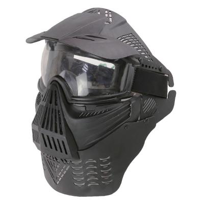 China Gray Full Face Paintball Gun Lens Protection CS Outdoor Gear Face Mask Outdoor PC Mount Helmet for sale