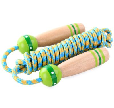 China Durable Wooden Kids Rope Jumping Kindergarten Adult Simple Beginners Primary School Students Kid Adjustable Teaching Aid for sale