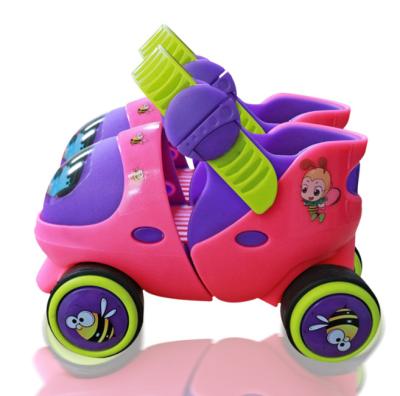 China Double Roller Skate Roller Skates Four Wheel Rubber Kids Roller Skates for sale