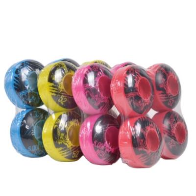 China Wolf King Wheel Double PU Skateboard Wheel 52*30pu Four Wheel for sale