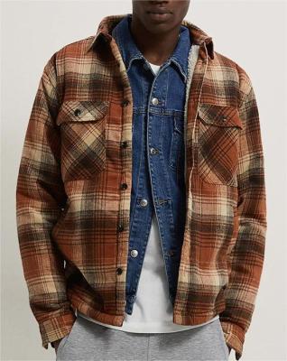 China Men Winter Fashion Super Fast Shipping Windproof Warm Fleece And Plaid Jacket for sale