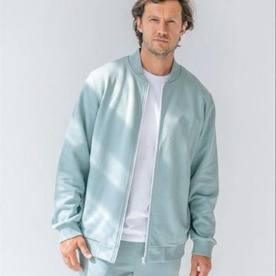 China Men's Windproof Wear-Resistant and Work Jacket Dirt-Resistance Bomber Jacket in Light Blue for sale