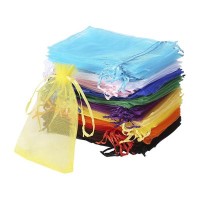 China Wholesale custom color mini drawstring pockets sheer organza bag durable with drawstring for sale