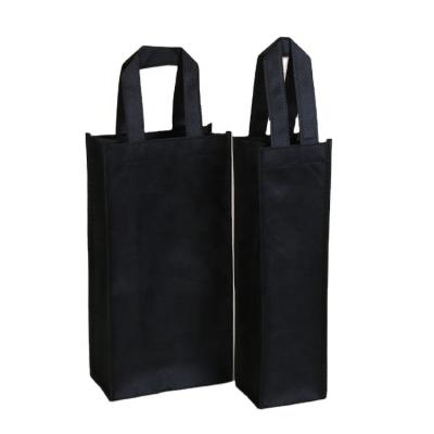 China Eco-friendly custom logo printed reusable wine bag high quality laminated non woven wine bag for sale