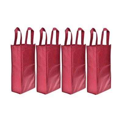 China 2020 hot sale reusable non woven promotion wine bottle bag eco-friendly bottles 2 for sale