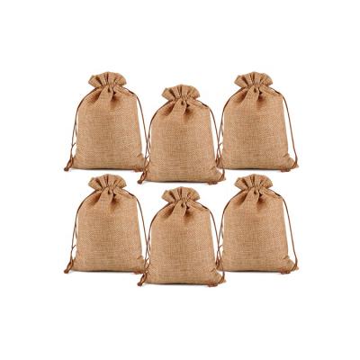 China Durable Burlap Gift Bags Wedding Hessian Jute Bags Jewelry Burlap Pouches With Drawstring For Birthday Party Wedding Favors Present Art for sale