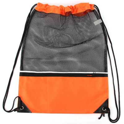 China Cheap and Simple Design Durable Polyester Drawstring Sports Yoga Clothes Bag for sale