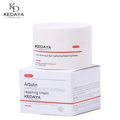 China Wholesale Natural Company Skin Revitalizer Kedaya Private Label Skin Care Arbutin Whitening Spot Brightening Repairing Face Cream for sale