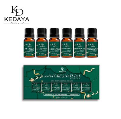 China Organic Skin Revitalizer Therapeutic Grade 6pcs 10ml Bulk Lavender Essential Oil Set For Candle Making for sale