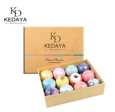 China Luxury Private Label Organic Rainbow Bath Bombs Gift Set For Merry Christmas for sale