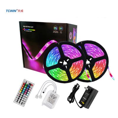 China Gradient/Chase/Running/Horse Running Strip Light Etc. LED 12V RGB 5050 Flex Waterproof 44key for Christmas Party Wedding Holiday Decoration LED String Lights for Bedroom for sale