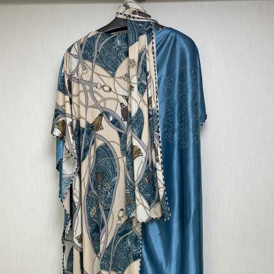 China African Adult Hot Sale Islamic Clothing Women Dress Kaftan Hijab Lady Abaya Printed Muslim Long Dress With Scarf for sale