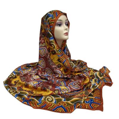 China Europe And The US Adult In Stock 2022 180*90cm Print Silk Shawl Scarf Summer Scarves Flower Multiple Types For Women for sale