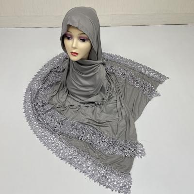 China Fashion KASHKHA Cotton Embroidery Design Shawl African Adult Rhinestone Hijab Scarf 100% Muslim Women Glitter for sale