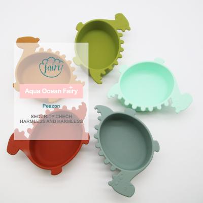 China 100% New Designs Eco-friendly Customized Logo Silicone Baby Feeding Bowl Set Factory Supplier for sale