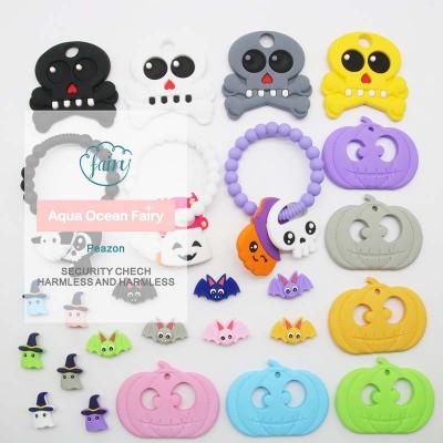 China Hot Sale Silicone Baby Products Eco - Friendly Teething Teether Toys For Halloween Gift for sale