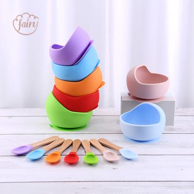 China Healthy Dinosaur Shape Bpa Free Silicone Baby Food Bowl Set for sale