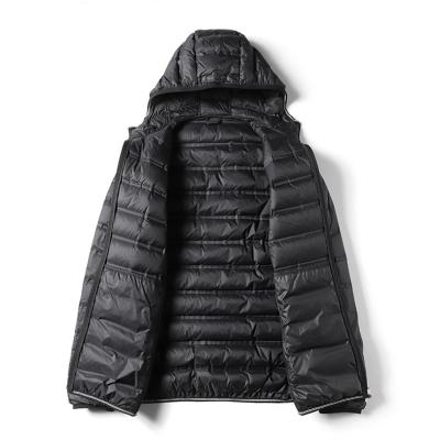 China Unique Design Breathable Hot Sale Hooded Solid Bodywarmer Duck Down Jacket For Men Coat for sale