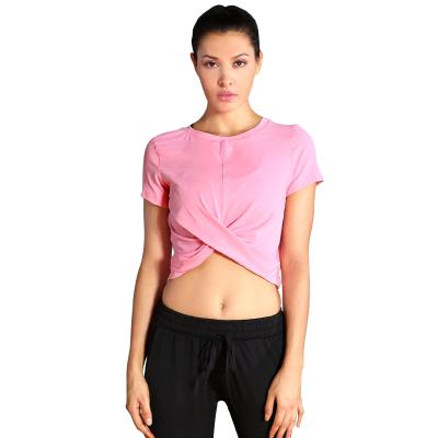 China OEM Antibacterial Workout T-shirt Women Gym Wear Custom Sports Fitness Clothing for sale