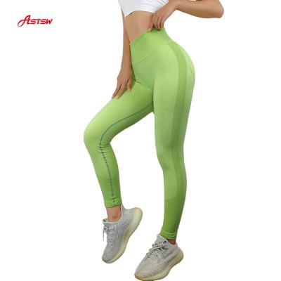 China High Waist Antibacterial Hip Butt Seamless Compression Workout Leggings For Women for sale