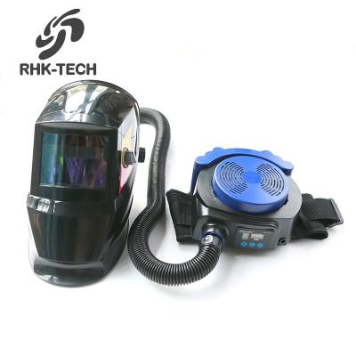 China High Quality Solar Powered Auto Darkening Air Powered Fed Purifying Welding Helmet RHK New Air Purified Hot Sale With Respirator for sale