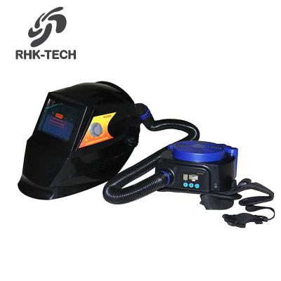 China Hot Selling Solar Powered Automatic Welding Air Purified Fed Air Purifying Welding Helmet Genuine RHK Color With Respirator for sale