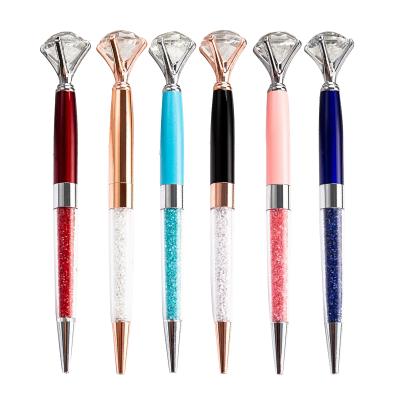 China office & School Pen Promotional Gift Glitter Big Diamond Pen Custom Logo Ball Pen Diamond Crystal Pen for sale